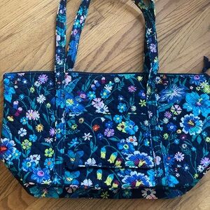 Retired Floral Tote Bag - Blue and Multicolor